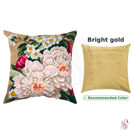 Needlepoint Pillow Kit "Peonies"