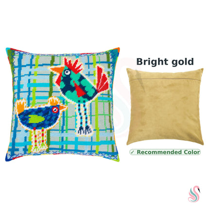 Needlepoint Pillow Kit "Hens"