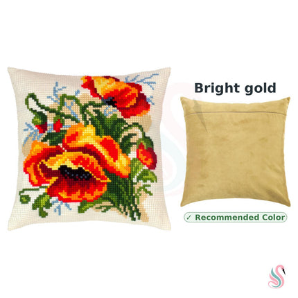 Cross Stitch Pillow Kit "Poppies, C. Klein"