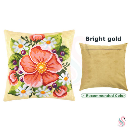 Cross Stitch Pillow Kit "Bouquet"