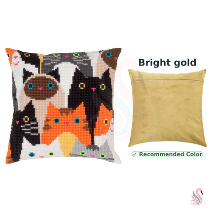 Cross Stitch Pillow Kit "Cat Choir"