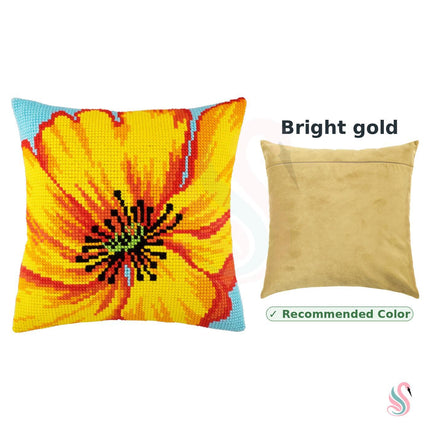 Cross Stitch Pillow Kit "Yellow Flower"