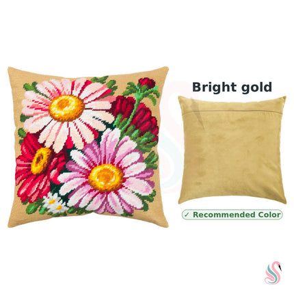 Needlepoint Pillow Kit "Michaelmas daisies"