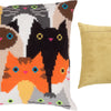 Cross Stitch Pillow Kit "Cat Choir"