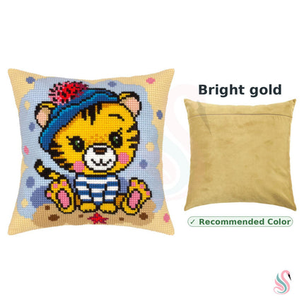 Cross Stitch Pillow Kit "Baby Tiger"