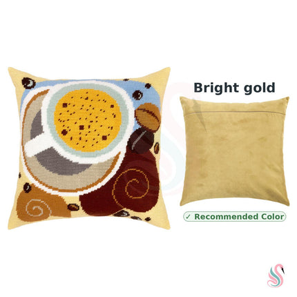 Needlepoint Pillow Kit "Morning coffee"