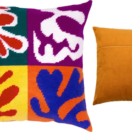 Needlepoint Pillow Kit "Panel with Mask"