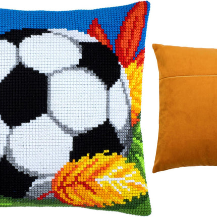Cross Stitch Pillow Kit "Soccer"