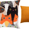 Cross Stitch Pillow Kit "Cat Choir"