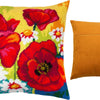 Needlepoint Pillow Kit "Still life with poppies and daisies"