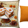 Needlepoint Pillow Kit "Coffee and a Tangerine Cake"