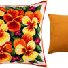 Needlepoint Pillow Kit "Pansies"