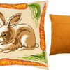 Needlepoint Pillow Kit "Rabbit with Carrots"