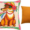 Needlepoint Pillow Kit "A Fox in Flowers"