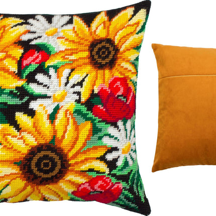 Needlepoint Pillow Kit "Summer Flowers"