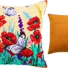Needlepoint Pillow Kit "Large Whites on Poppies"