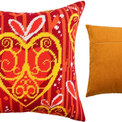 Needlepoint Pillow Kit "Fire in the Heart"