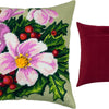 Needlepoint Pillow Kit "Christmas Flowers"