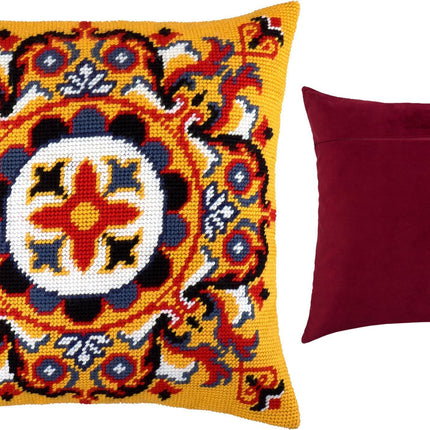 Needlepoint Pillow Kit "Persian Rosette"