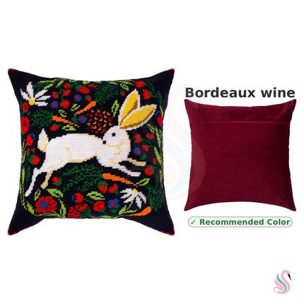 Needlepoint Pillow Kit "Hare on Black"