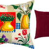Needlepoint Pillow Kit "Vases and Flowers"