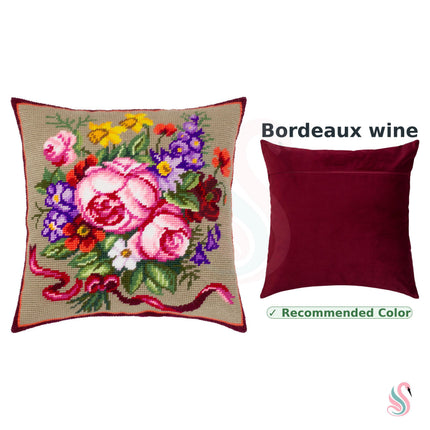 Needlepoint Pillow Kit "Classic Bouquet"
