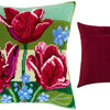 Needlepoint Pillow Kit "Tulips and Forget-Me-Nots"