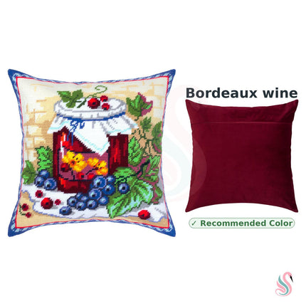 Needlepoint Pillow Kit "Still life with currants"
