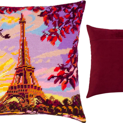 Needlepoint Pillow Kit "Evening Paris"