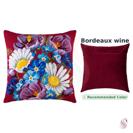 Needlepoint Pillow Kit "Wild Flowers"