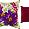 Needlepoint Pillow Kit "Clematis Flowers"