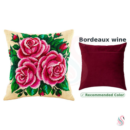 Needlepoint Pillow Kit "Three Roses"