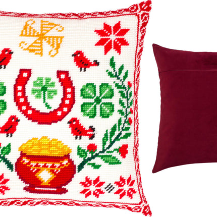 Needlepoint Pillow Kit "Talisman for Wealth and Good Luck"