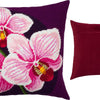 Needlepoint Pillow Kit "Pink Orchids"