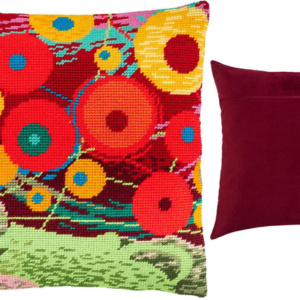 Needlepoint Pillow Kit "A Vase with Flowers"