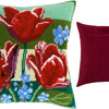Needlepoint Pillow Kit "Tulips and Forget-Me-Nots"