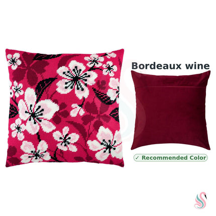 Needlepoint Pillow Kit "Cherry Bloom"