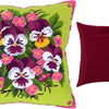 Needlepoint Pillow Kit "Bouquet of Violas"