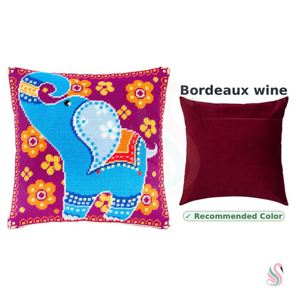 Needlepoint Pillow Kit "A Little Elephant"