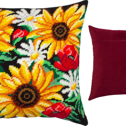 Needlepoint Pillow Kit "Summer Flowers"