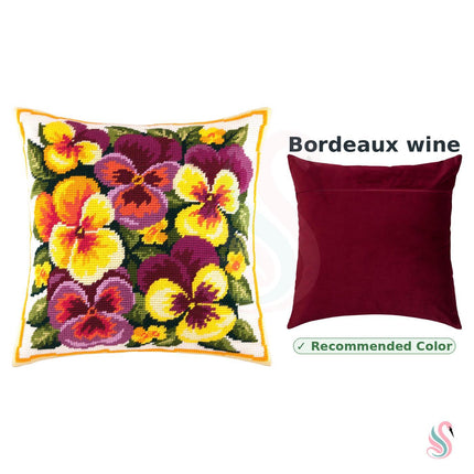 Needlepoint Pillow Kit "Violas"