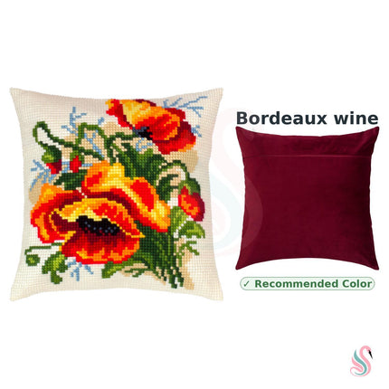 Cross Stitch Pillow Kit "Poppies, C. Klein"