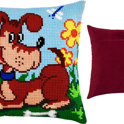 Cross Stitch Pillow Kit "Watchdog"