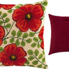 Needlepoint Pillow Kit "Red Flowers"