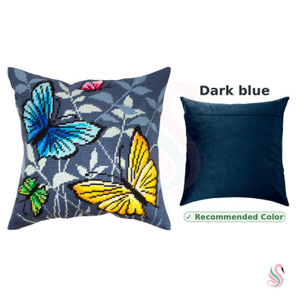 Needlepoint Pillow Kit "Butterflies in the Night"