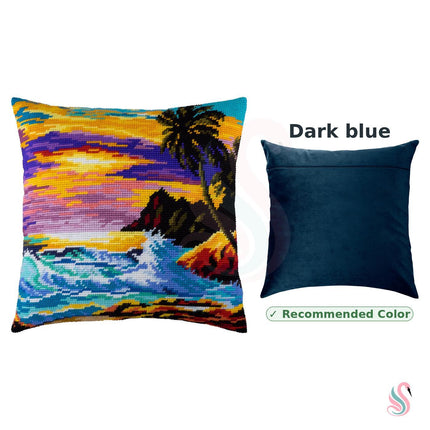 Needlepoint Pillow Kit "Tropical Sunset"