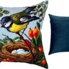 Needlepoint Pillow Kit "Tit at Her Nest"