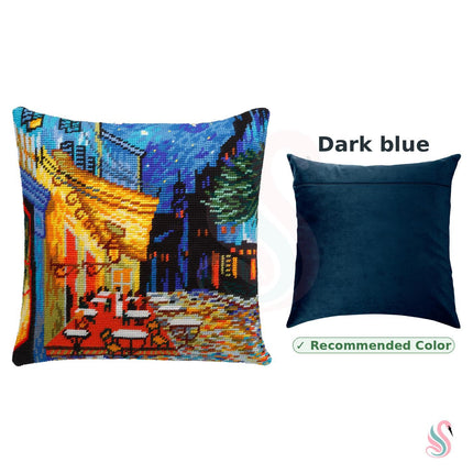 Needlepoint Pillow Kit "Café Terrace at Night"