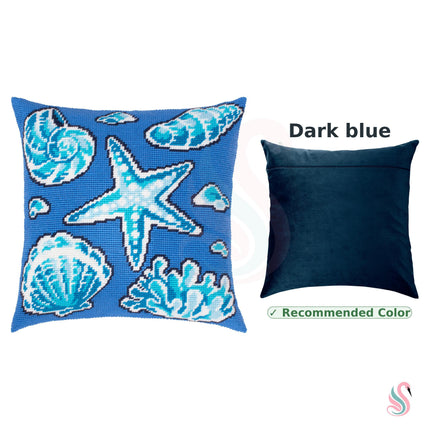 Needlepoint Pillow Kit "Treasures of the Sea"
