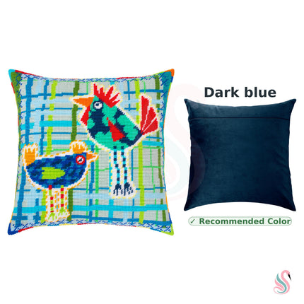 Needlepoint Pillow Kit "Hens"
